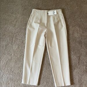 Zara Women's Cream Ankle Pants